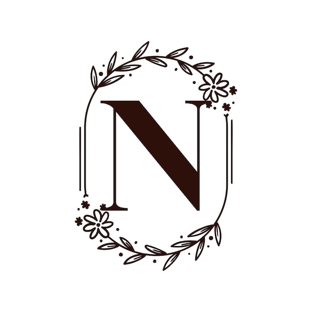 Vecteur conception du logo de la lettre n