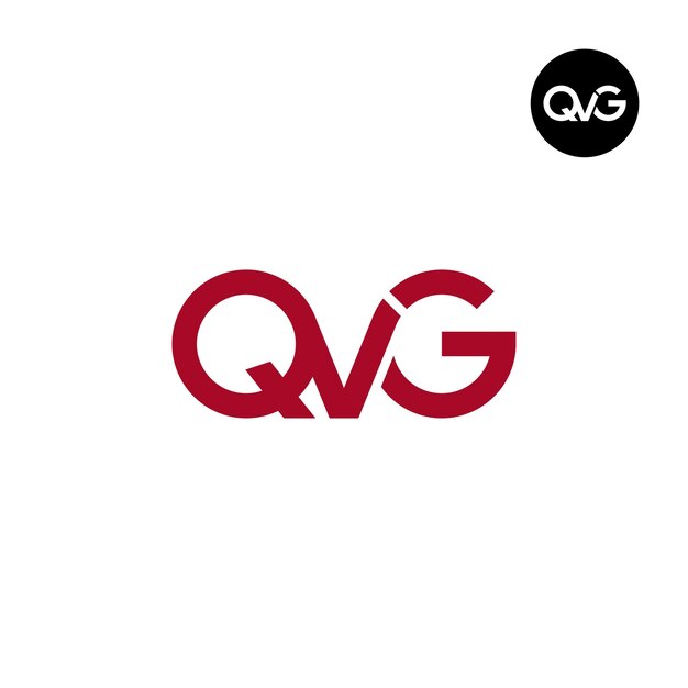 Vecteur conception du logo de la lettre qvg monogramme