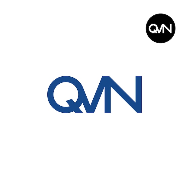 Vecteur conception du logo de la lettre qvn monogramme