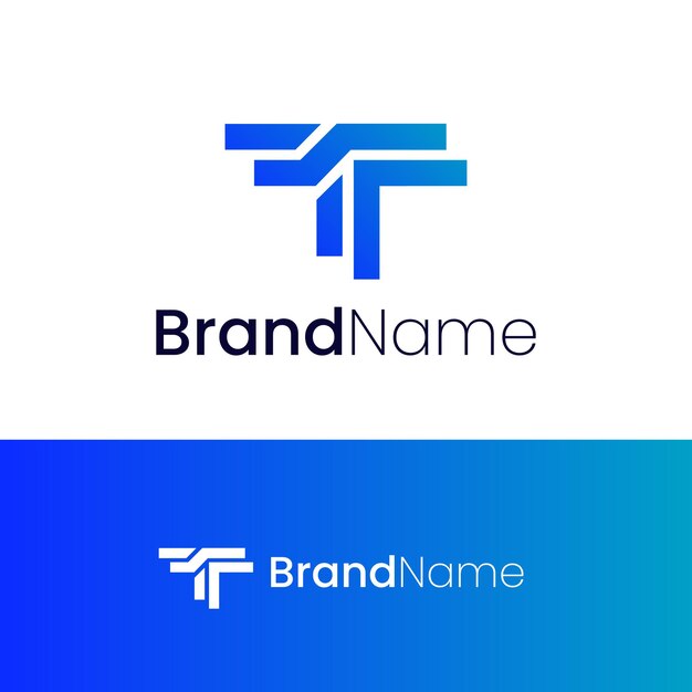 Conception du logo de la lettre T Technology