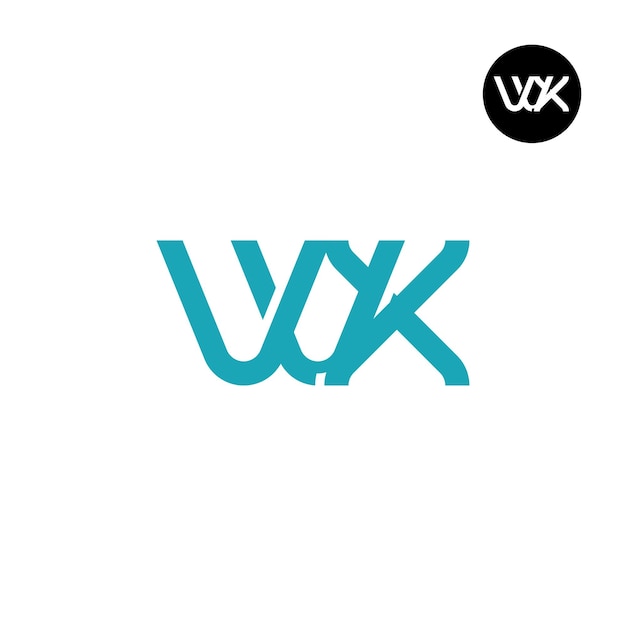 Vecteur conception du logo de la lettre vvx ou du monogramme wx