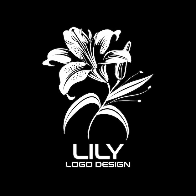 Vecteur conception du logo lily vector