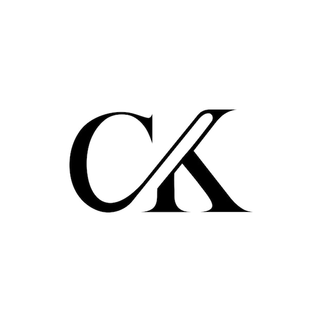Vecteur conception du logo de luxe ck
