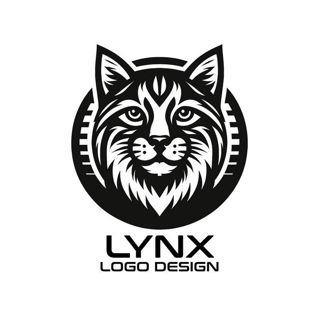 Vecteur conception du logo de lynx vector