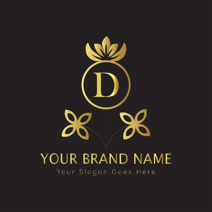 Vecteur conception du logo d'une marque de luxe