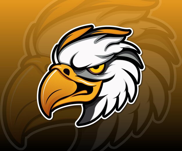 Vecteur la conception du logo de la mascotte de l'aigle en colère