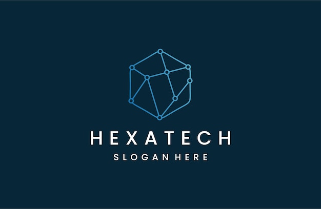 conception du logo moderne de hexa tech