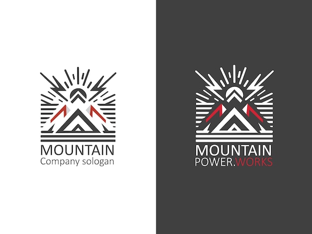 Vecteur conception du logo de la montagne pour ce dernier