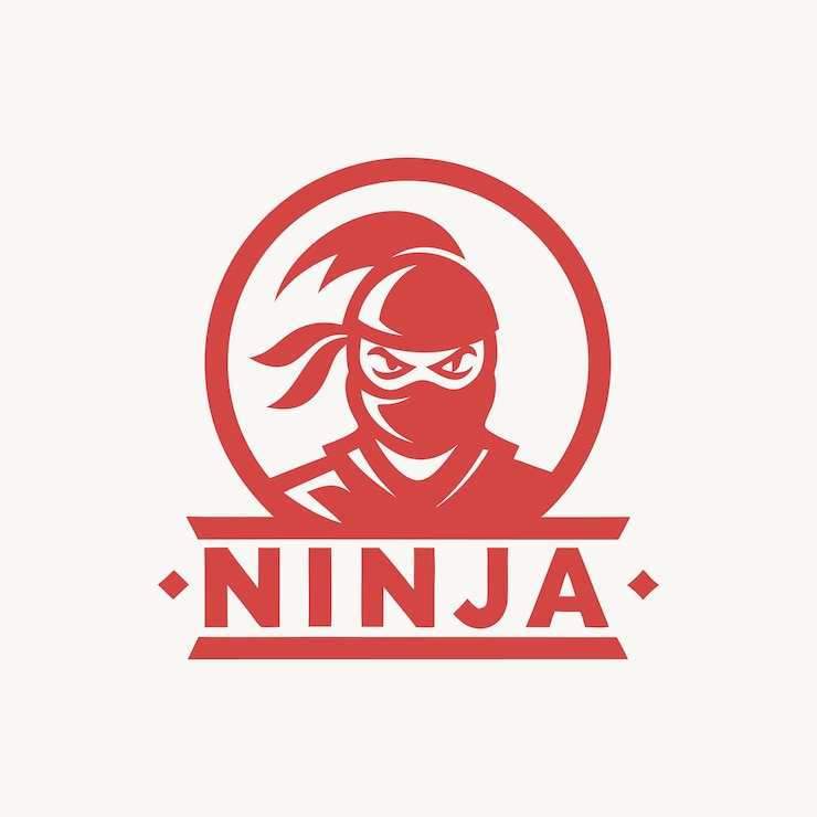Vecteur conception du logo ninja