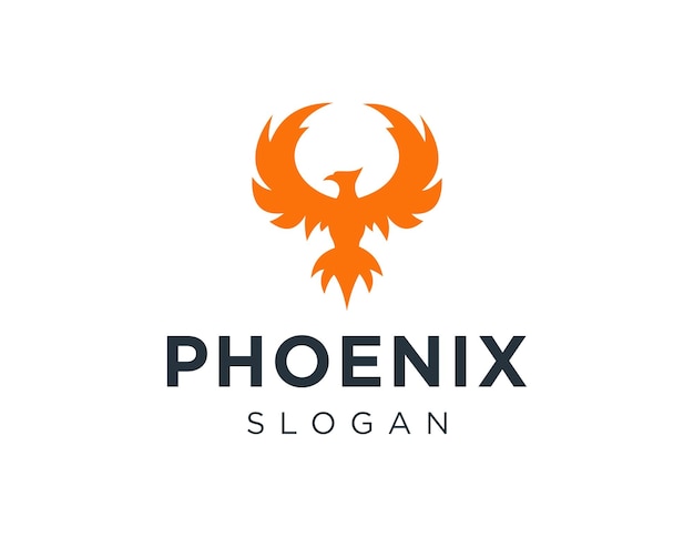 La conception du logo Phoenix Design créée à l'aide de l'application Corel Draw 2018 avec un fond blanc