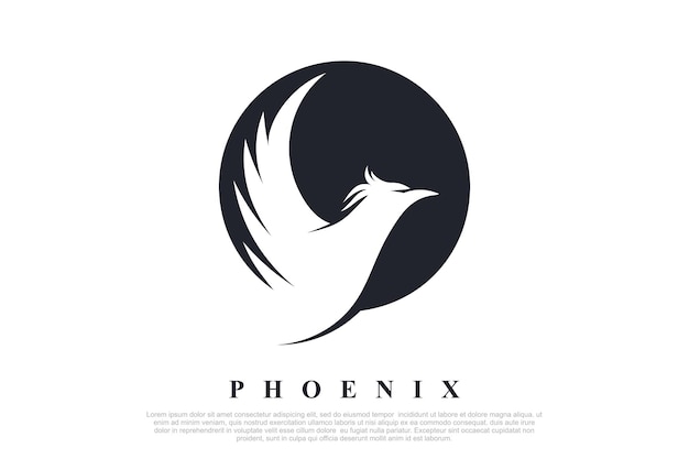 Vecteur la conception du logo de phoenix est un concept unique premium vector