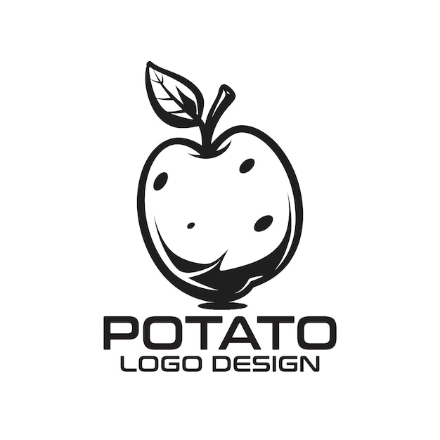 Vecteur conception du logo de la pomme de terre vectorielle