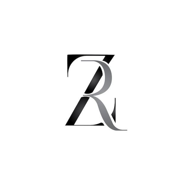 Vecteur conception du logo rz ou zr