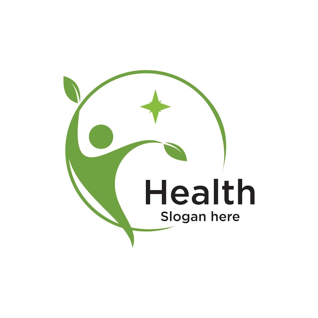 La conception du logo de la santé est un concept simple Premium Vector