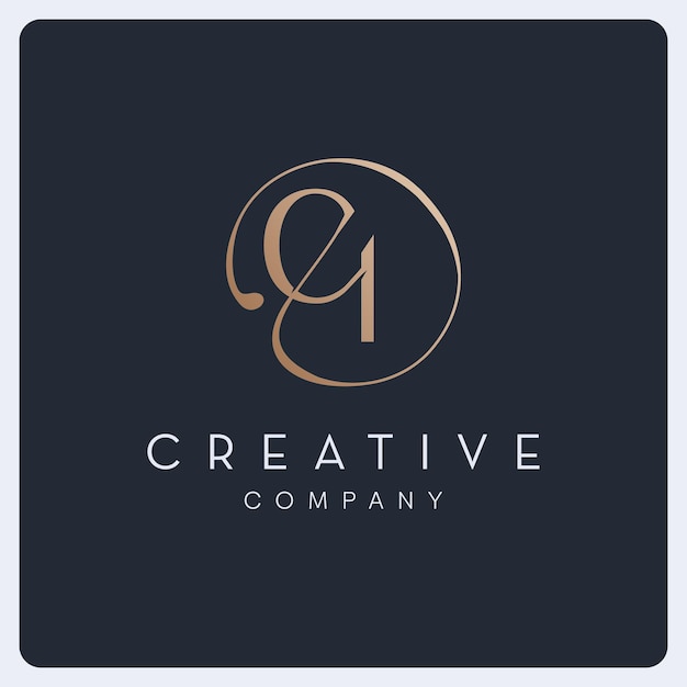 Conception Du Logo Signature Ci, Logo De Lettre Initiale Créatif Pour Les Entreprises Et Les Entreprises.