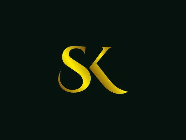 Vecteur conception du logo sk