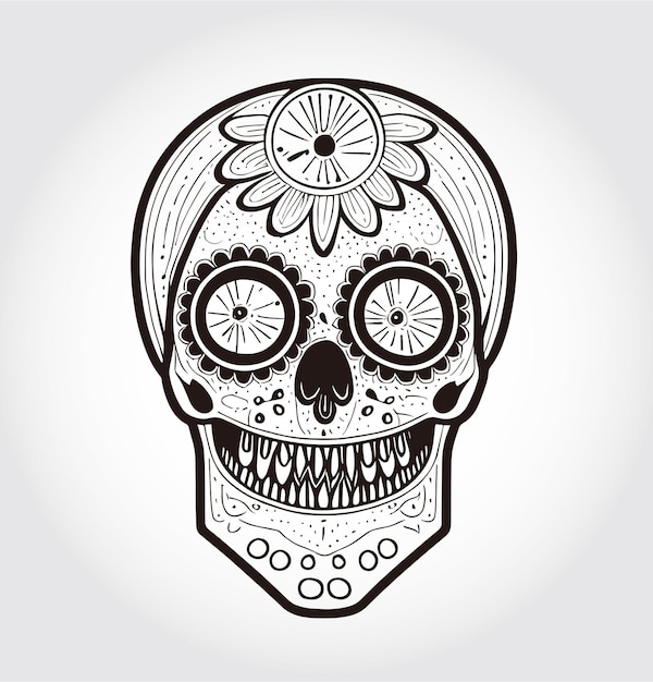 Vecteur conception du logo skull