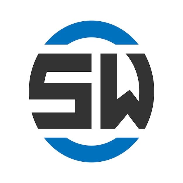 Vecteur conception du logo sw