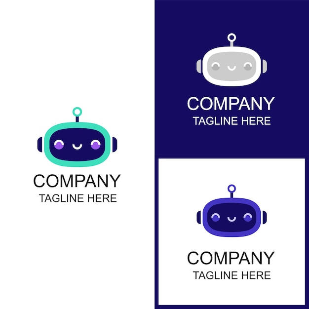 La Conception Du Logo De La Tête De Robot Peut être Utilisée Pour L'image De Marque Et Les Affaires