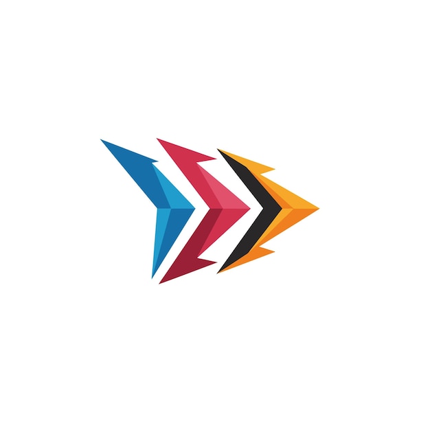 Conception du logo à trois flèches