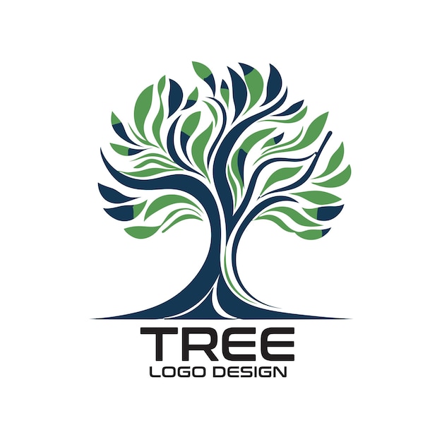 Conception du logo vectoriel de l'arbre