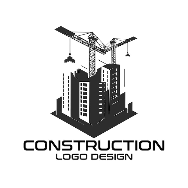 Vecteur conception du logo vectoriel de la construction