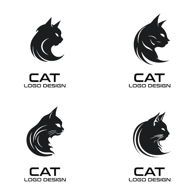 Conception du logo vectoriel du chat