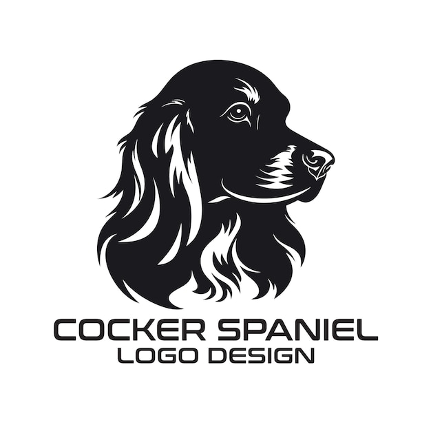 Vecteur conception du logo vectoriel du cocker spaniel