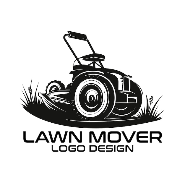 Vecteur conception du logo vectoriel du mouleur de pelouse