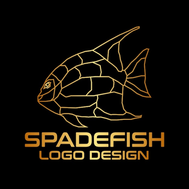 Conception du logo vectoriel du poisson-épée