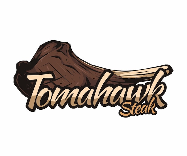 Conception Du Logo Vectoriel Du Steak Tomahawk