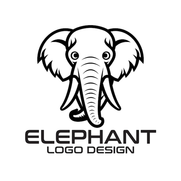 Conception du logo vectoriel de l'éléphant