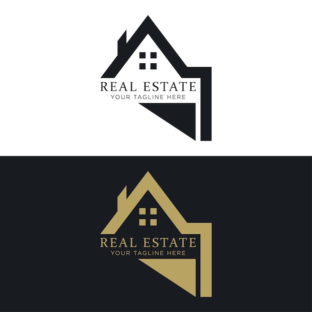 conception du logo vectoriel de l'immobilier