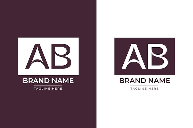 Conception du logo vectoriel de la lettre AB