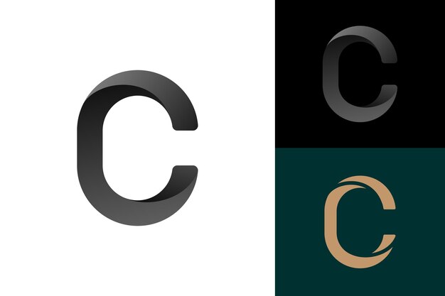 Conception du logo vectoriel de la lettre c monogramme
