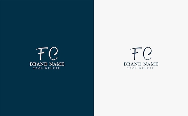 Conception du logo vectoriel des lettres FC