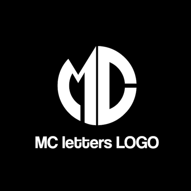 Vecteur conception du logo vectoriel des lettres mc