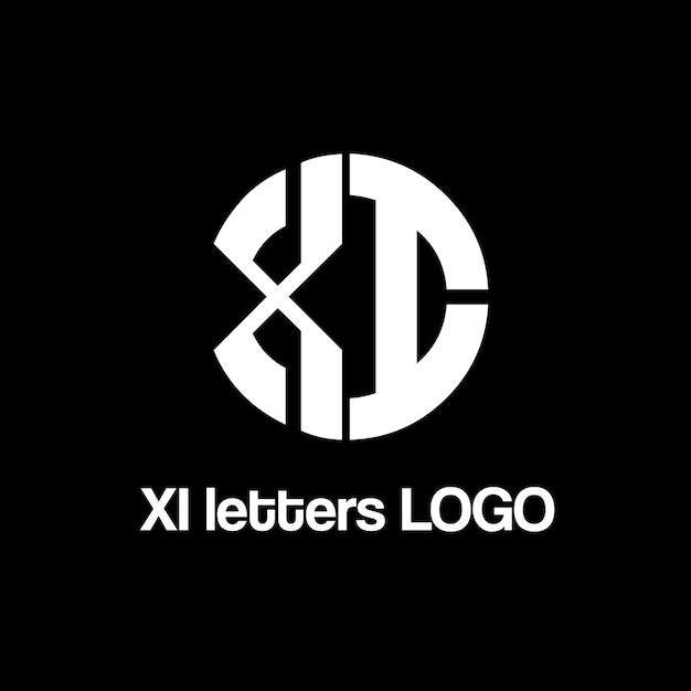 Conception du logo vectoriel des lettres XI