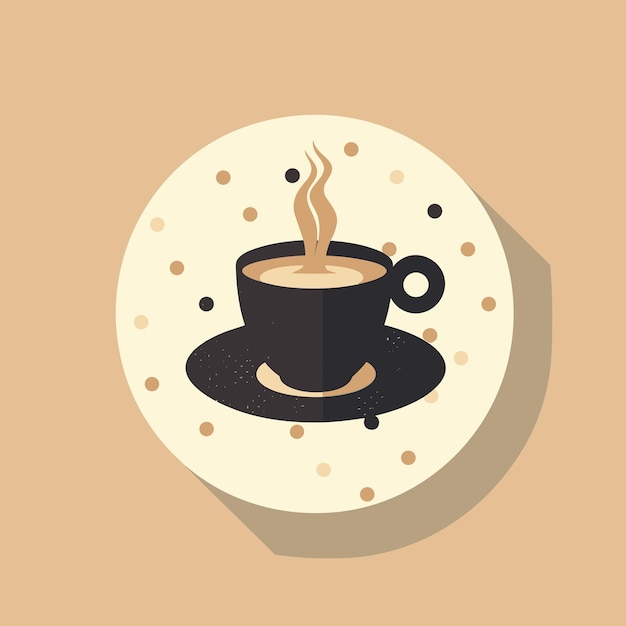 Vecteur conception du logo vectoriel de la tasse de café logo de la cafétéria de qualité supérieure icône de tasse de cafétéria
