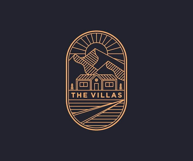 La Conception Du Logo Des Villas Logo D'art En Ligne