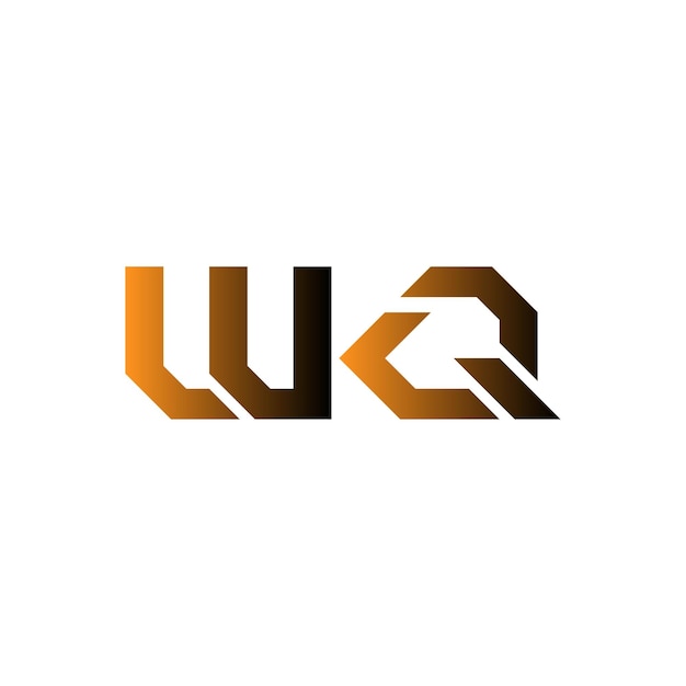 Vecteur conception du logo wq