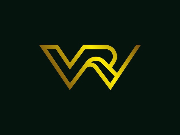 Vecteur conception du logo de wr