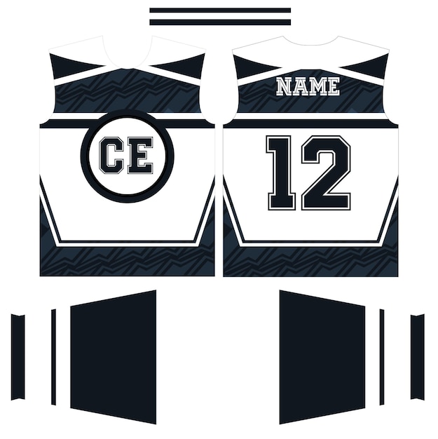 Vecteur conception du maillot de l'équipe américaine de hockey pour la sublimation ou conception du maillot de sport américain