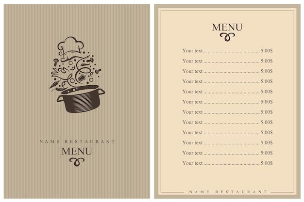 Conception Du Menu Des Restaurants