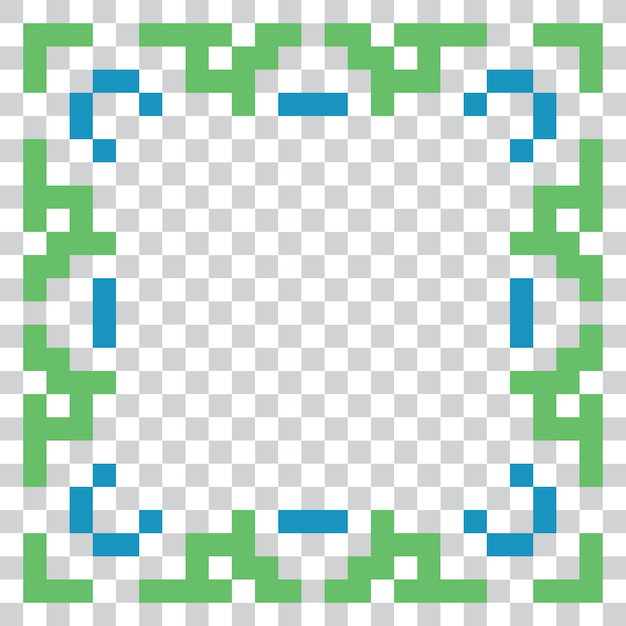 conception du modèle de bordure du cadre de pixel art