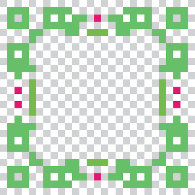 conception du modèle de bordure du cadre de pixel art