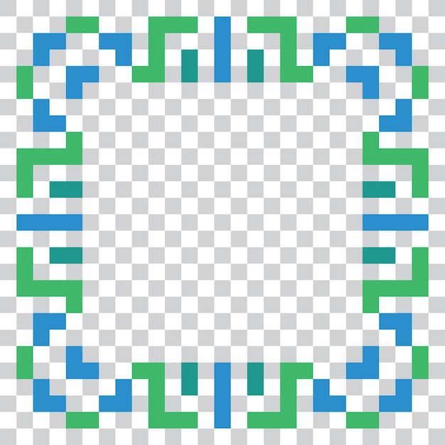 conception du modèle de bordure du cadre de pixel art
