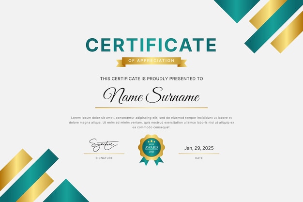 Conception du modèle de certificat