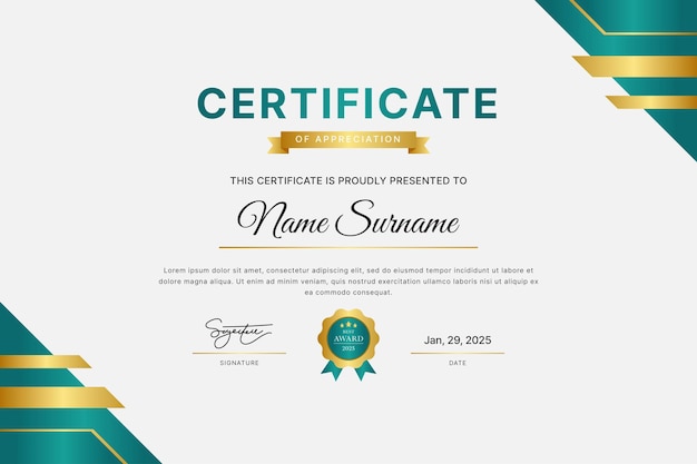 Conception du modèle de certificat