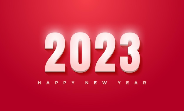 Conception Du Nouvel An 2023 Avec Des Chiffres Roses Métalliques
